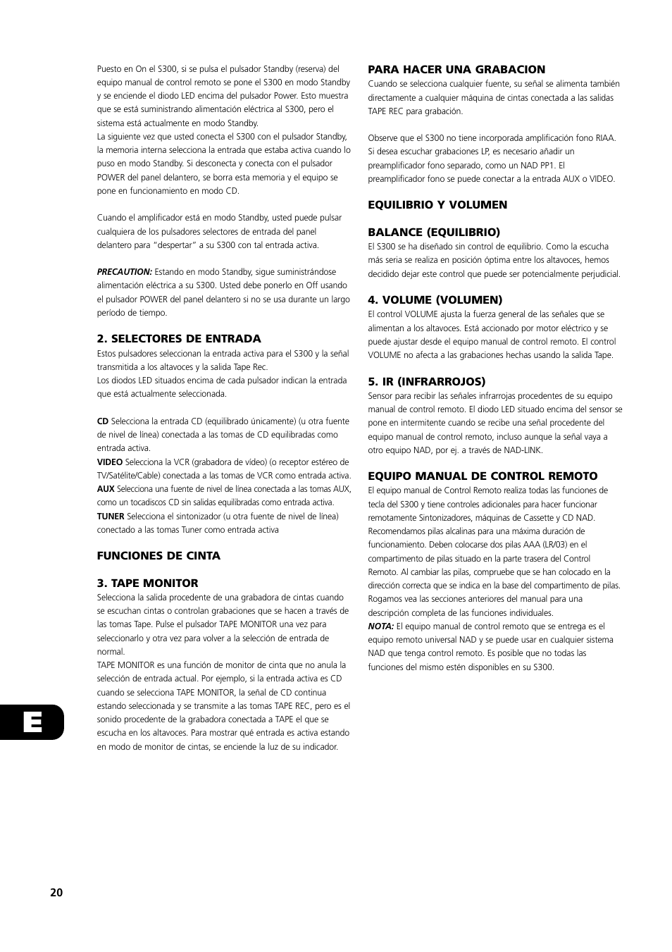 NAD S300 User Manual | Page 20 / 36