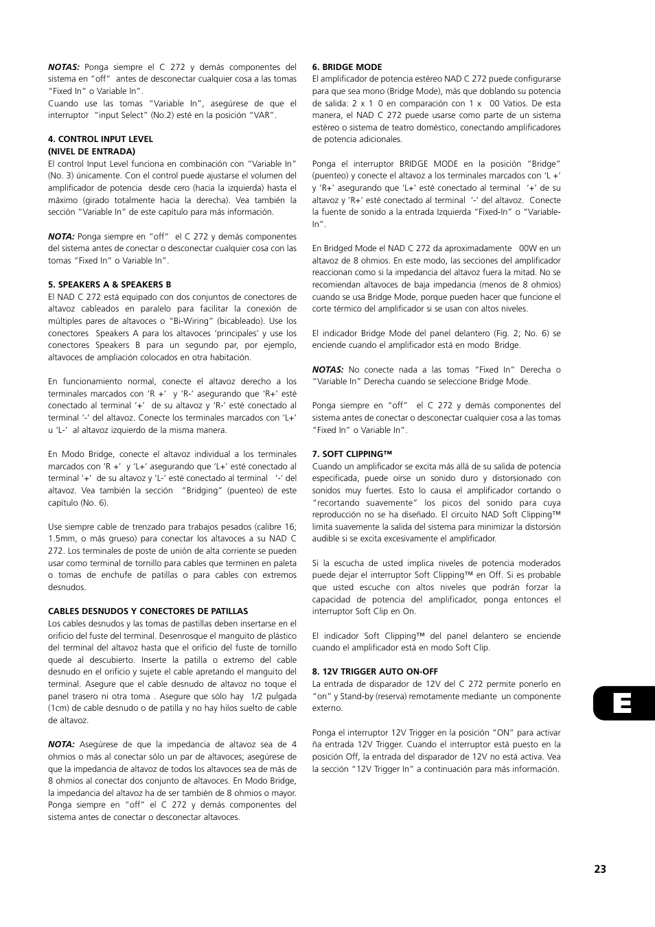 NAD C 272 User Manual | Page 23 / 46