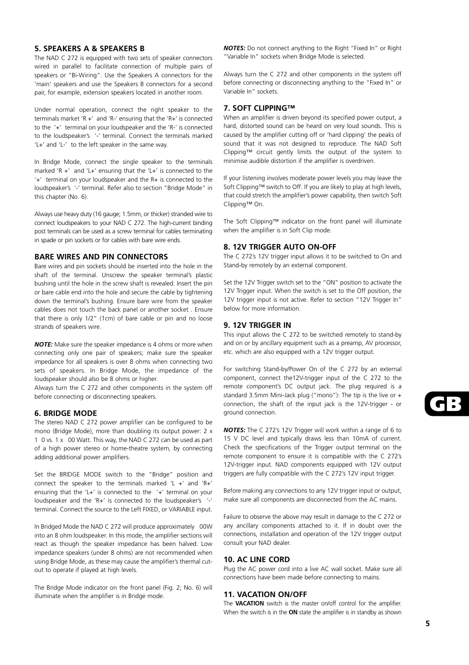NAD C 272 User Manual | Page 5 / 46