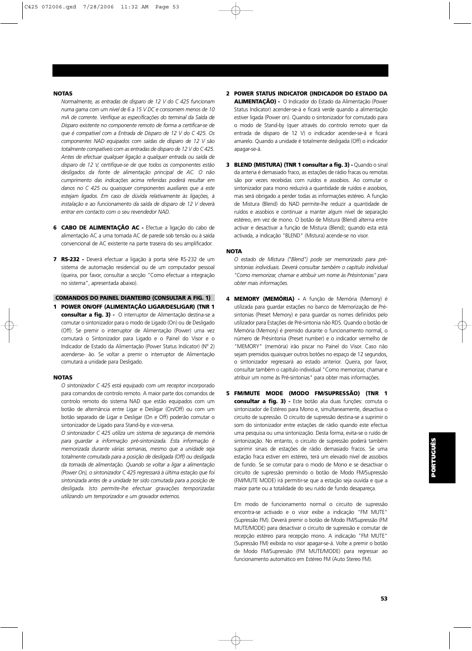 NAD C 425 User Manual | Page 53 / 68