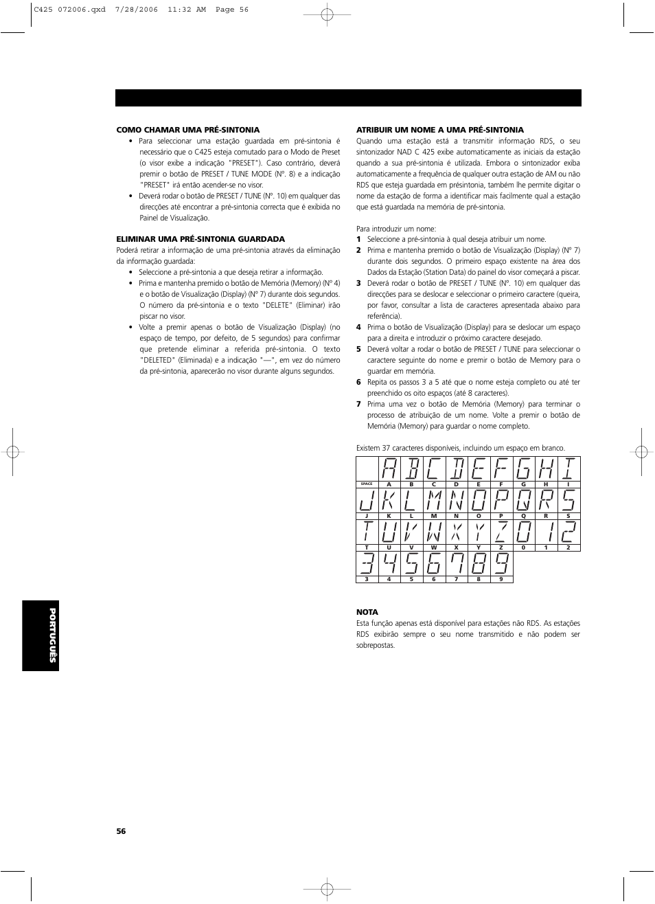 NAD C 425 User Manual | Page 56 / 68