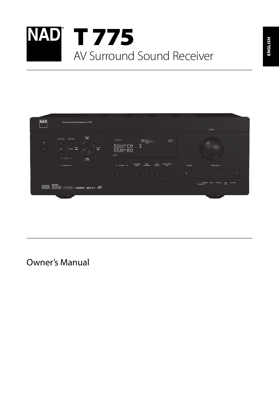 NAD T775 User Manual | 44 pages