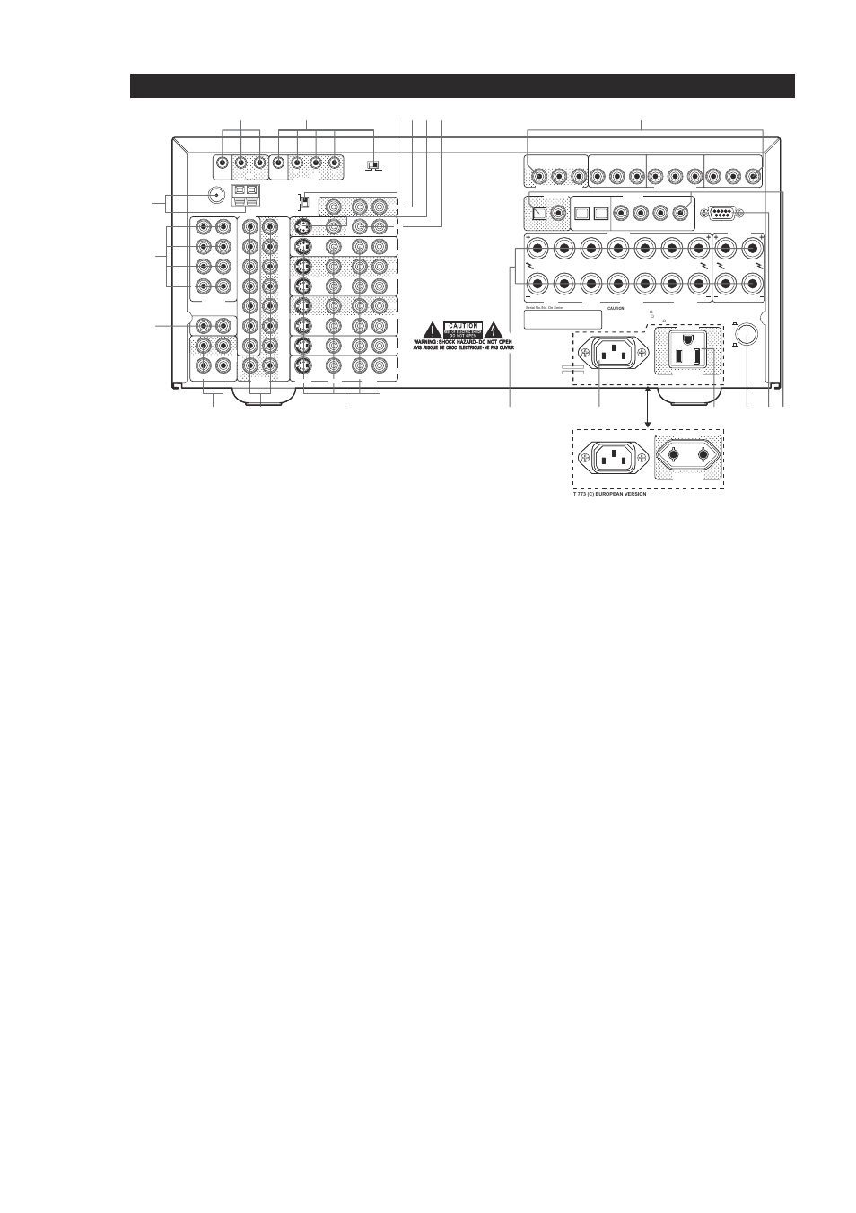 Rear panel | NAD T 773 User Manual | Page 12 / 32