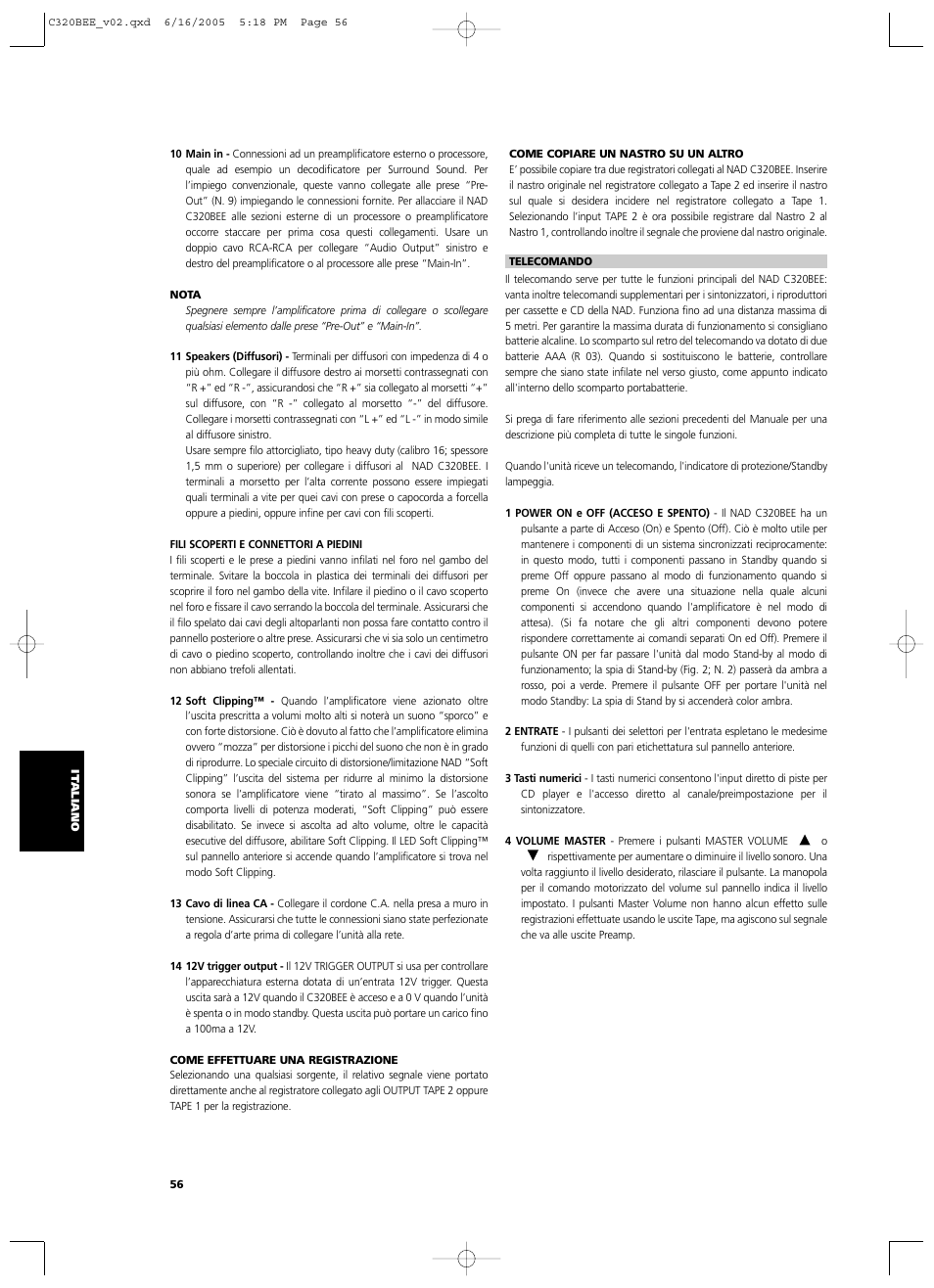 NAD C 320BEE User Manual | Page 56 / 78