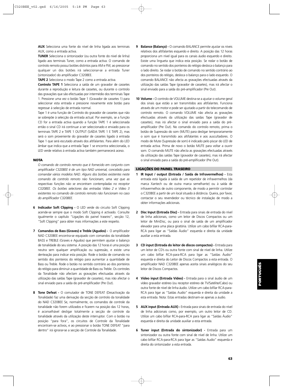 NAD C 320BEE User Manual | Page 63 / 78
