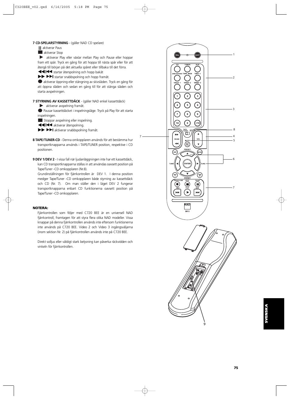 NAD C 320BEE User Manual | Page 75 / 78