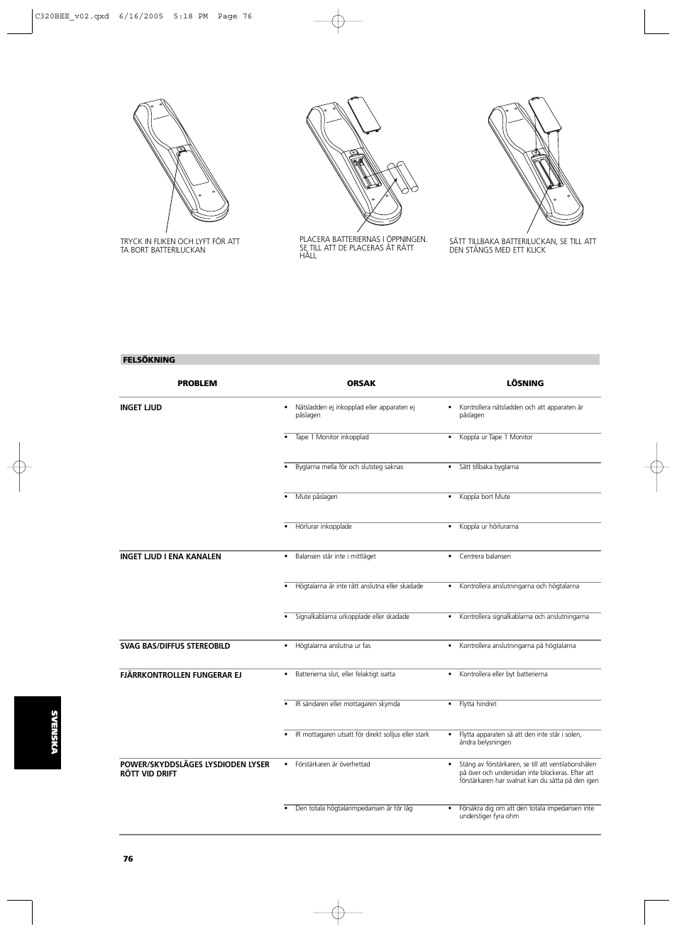 NAD C 320BEE User Manual | Page 76 / 78