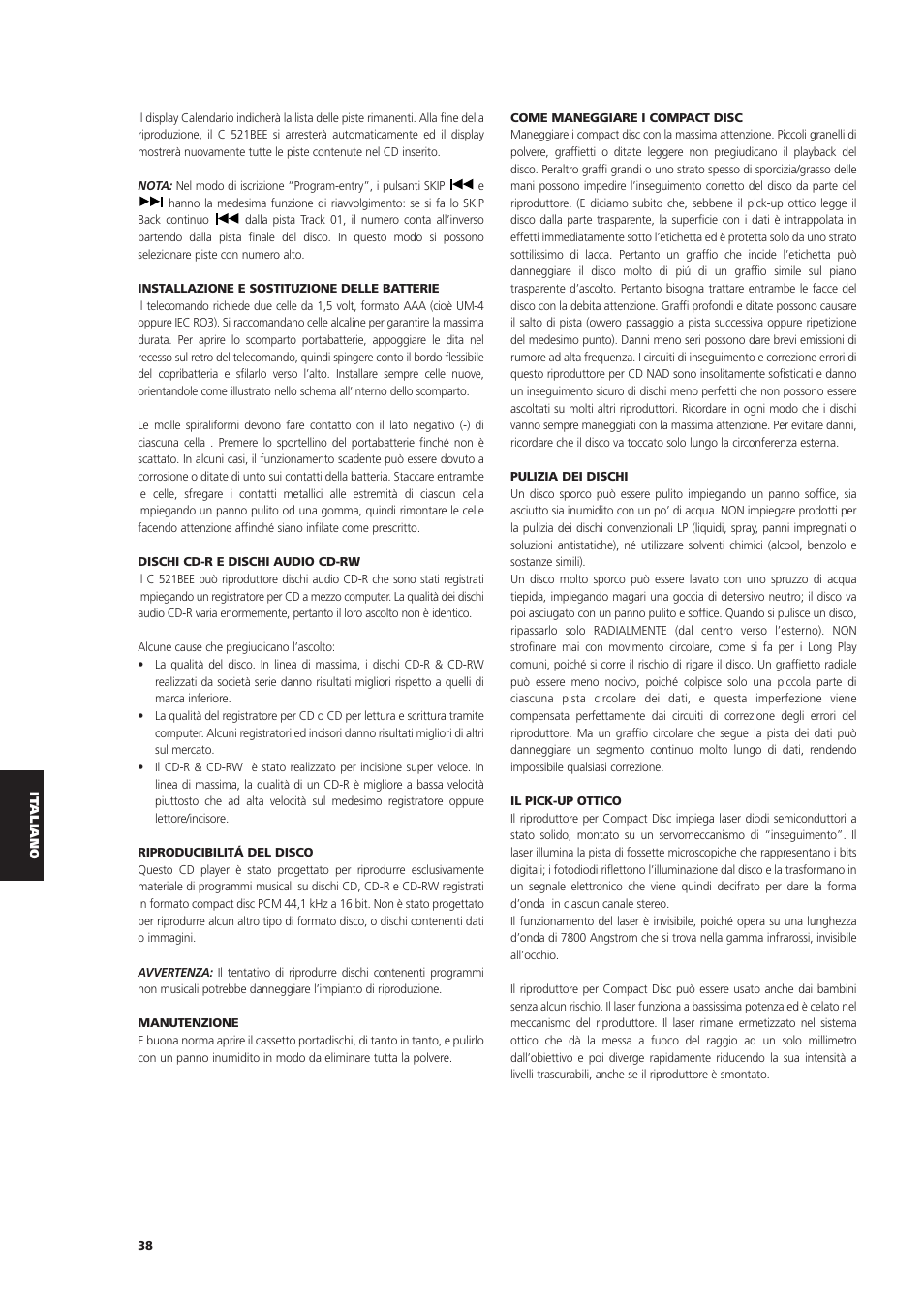 NAD C 521BEE User Manual | Page 38 / 50