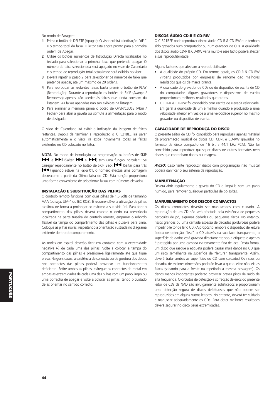 NAD C 521BEE User Manual | Page 44 / 50