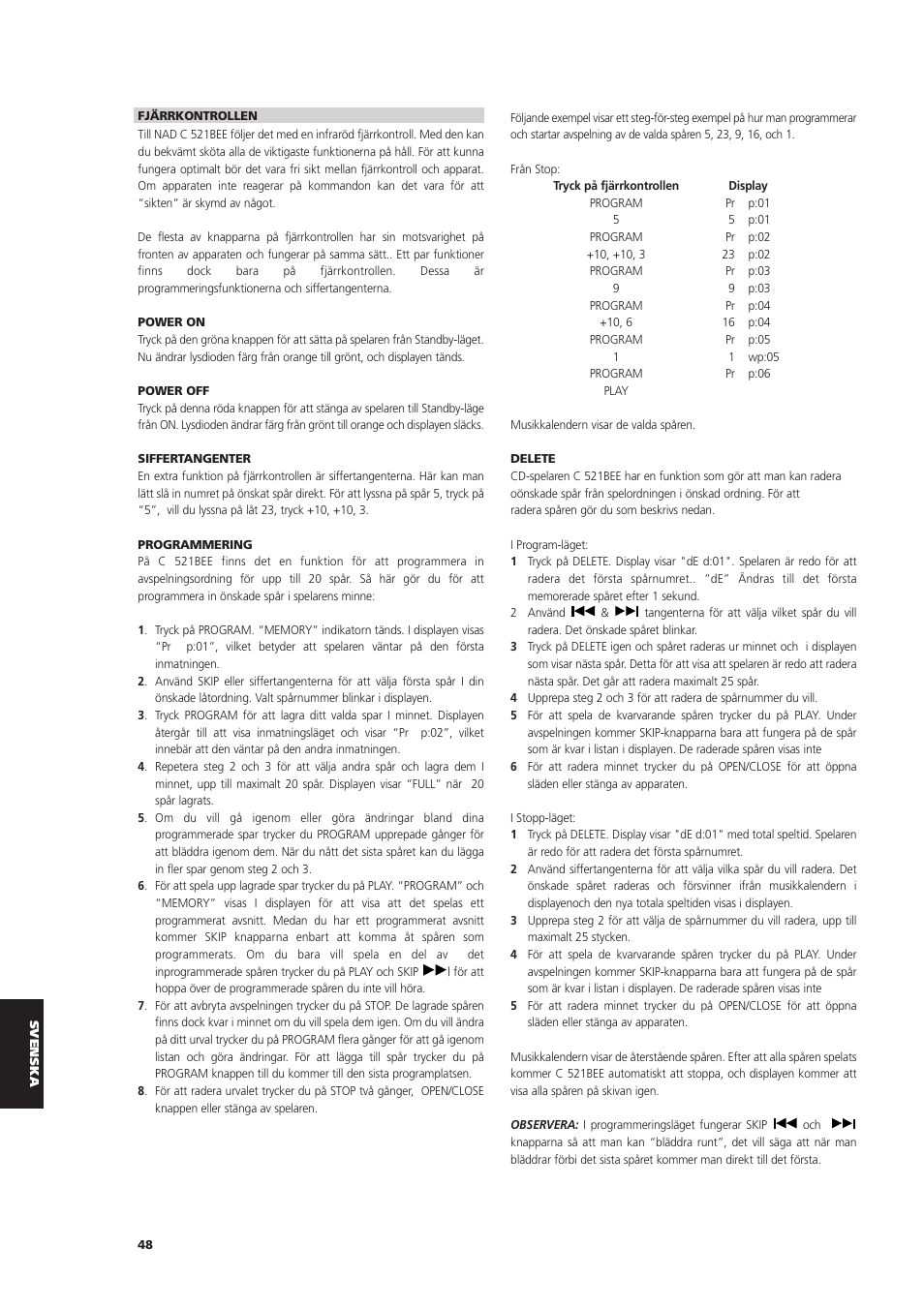 NAD C 521BEE User Manual | Page 48 / 50