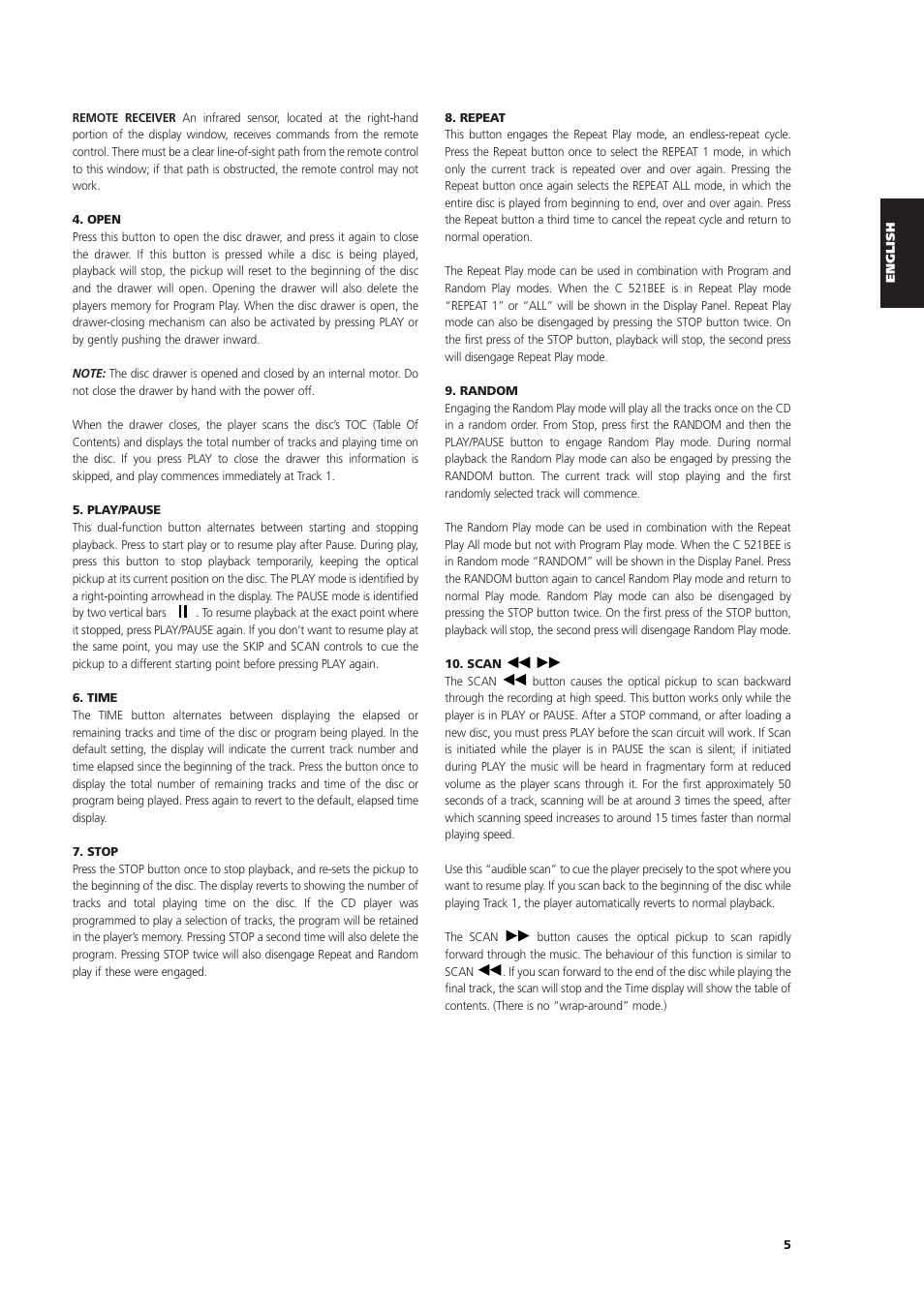 NAD C 521BEE User Manual | Page 5 / 50