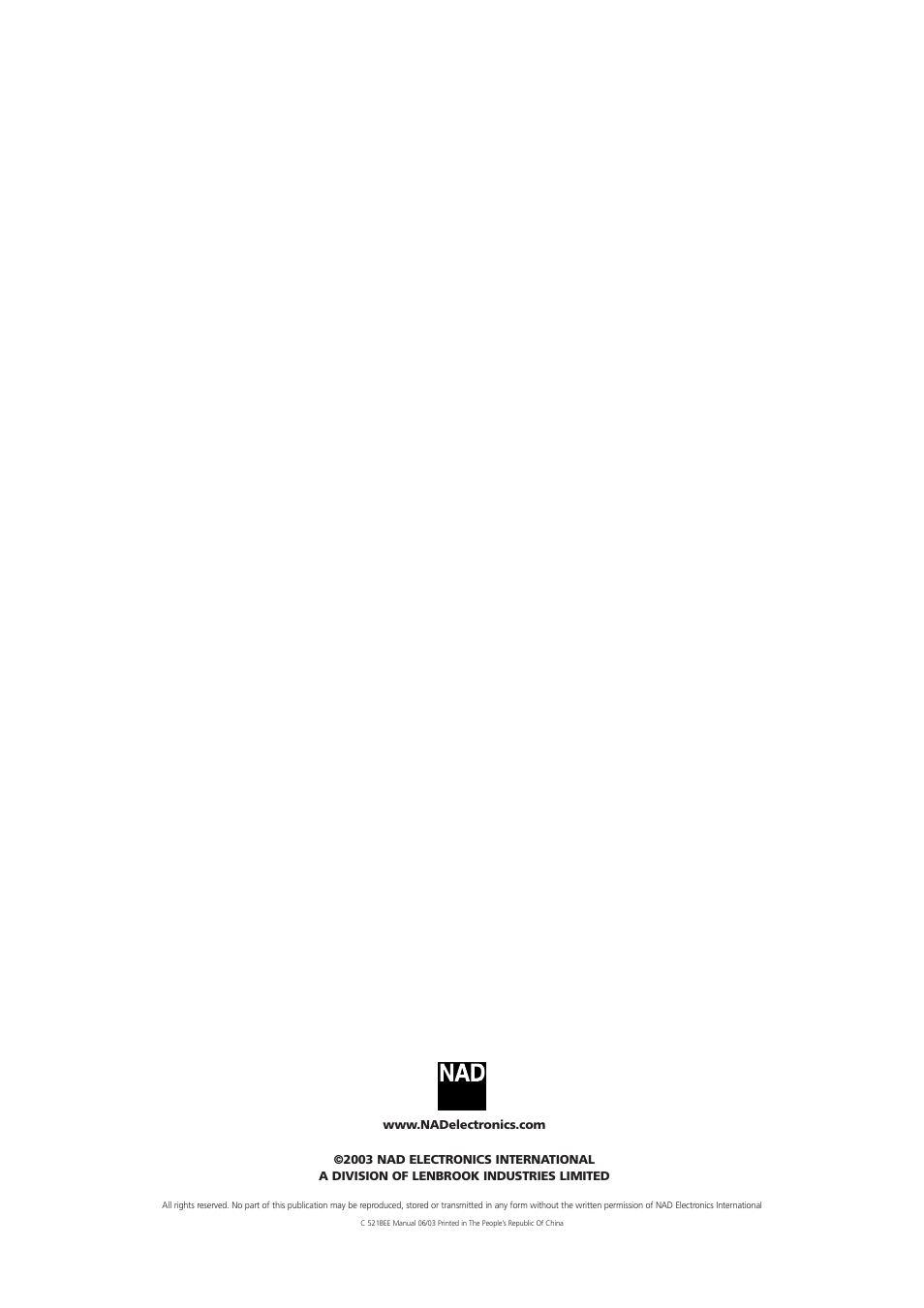 NAD C 521BEE User Manual | Page 50 / 50