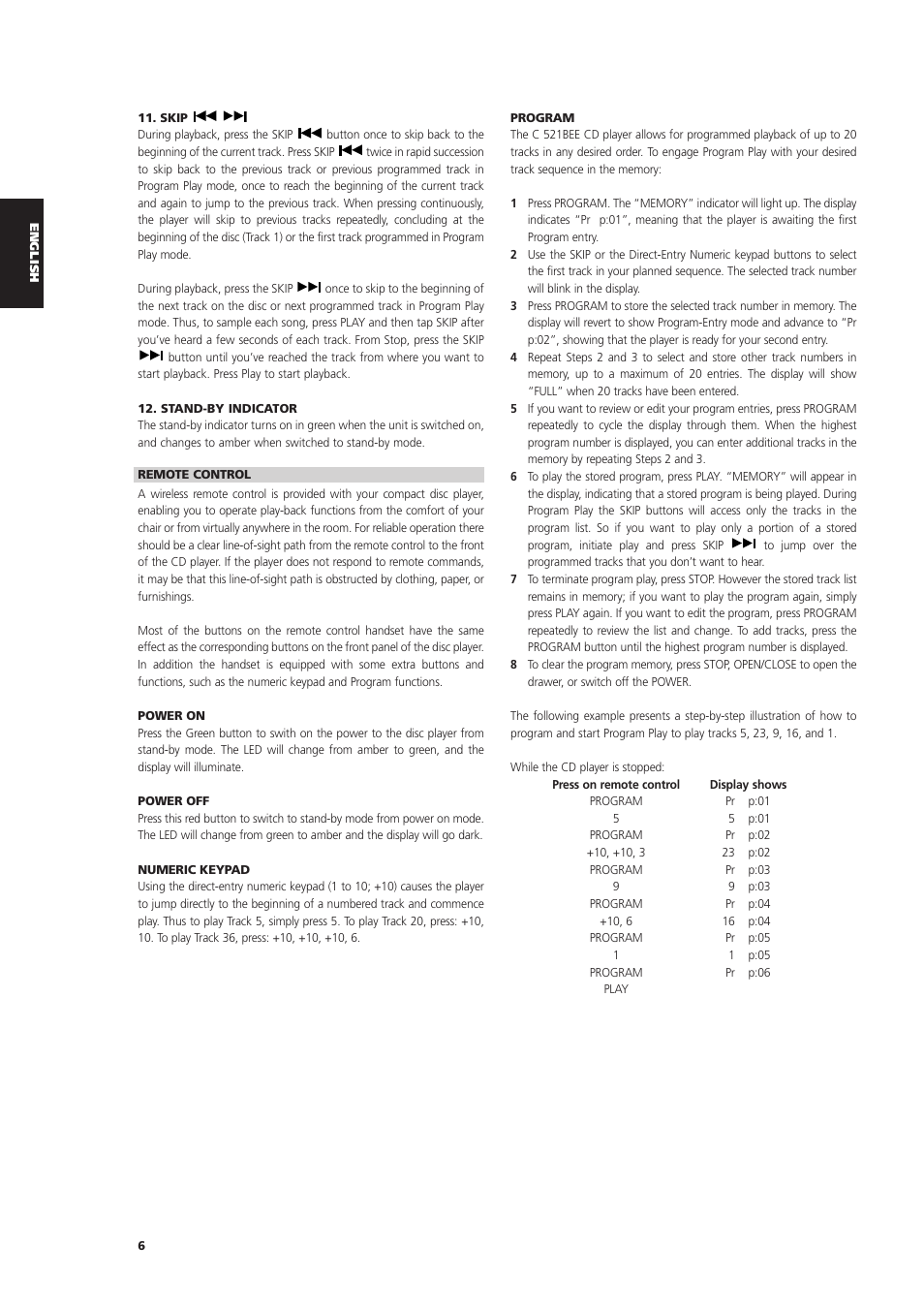 NAD C 521BEE User Manual | Page 6 / 50