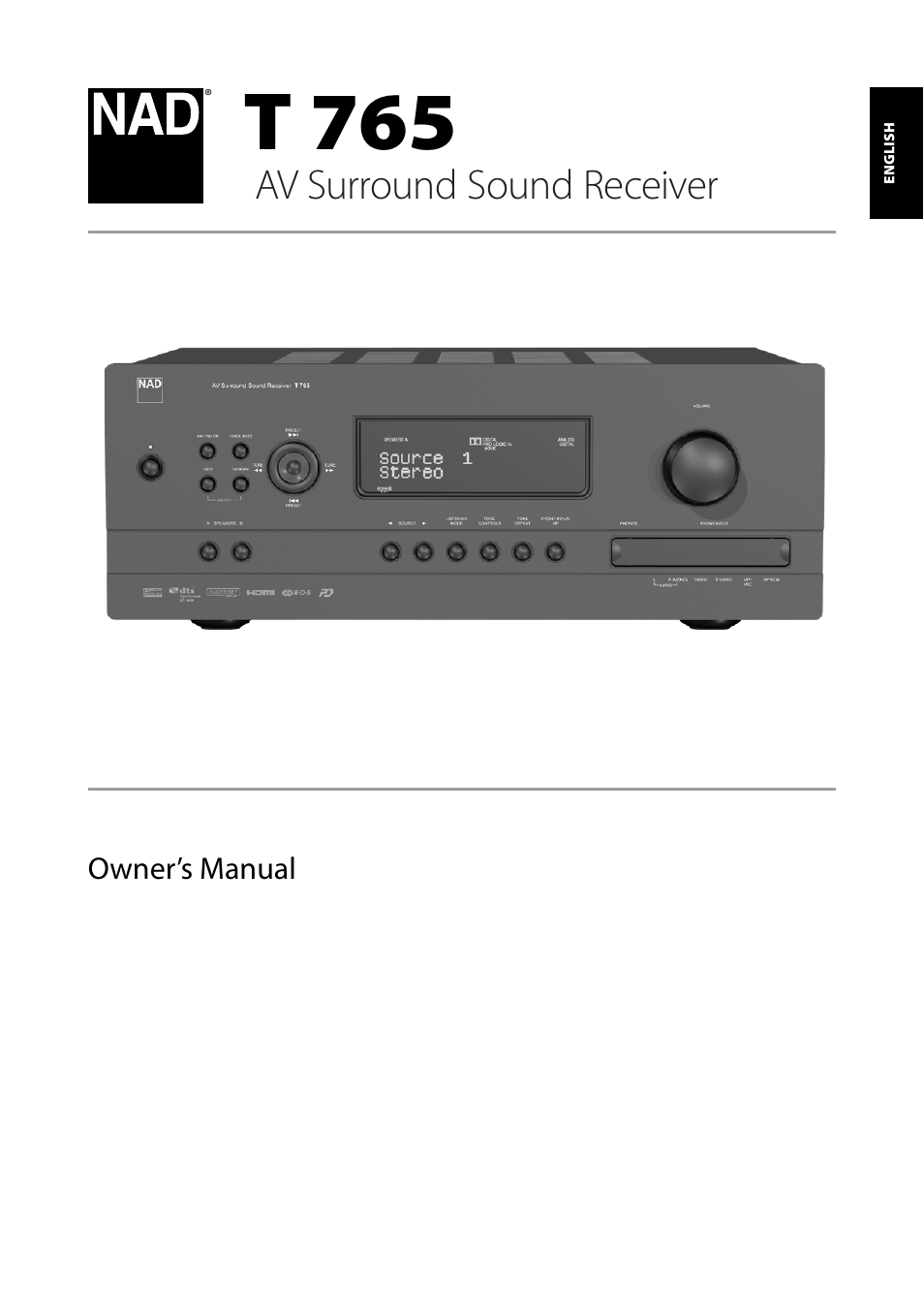 NAD T 765 User Manual | 42 pages