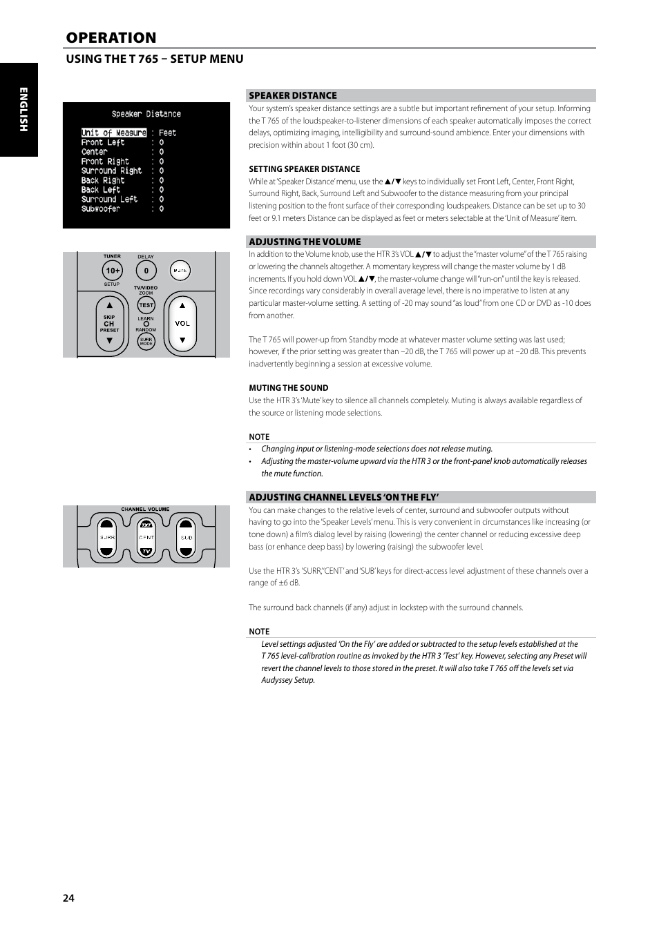 Operation | NAD T 765 User Manual | Page 24 / 42