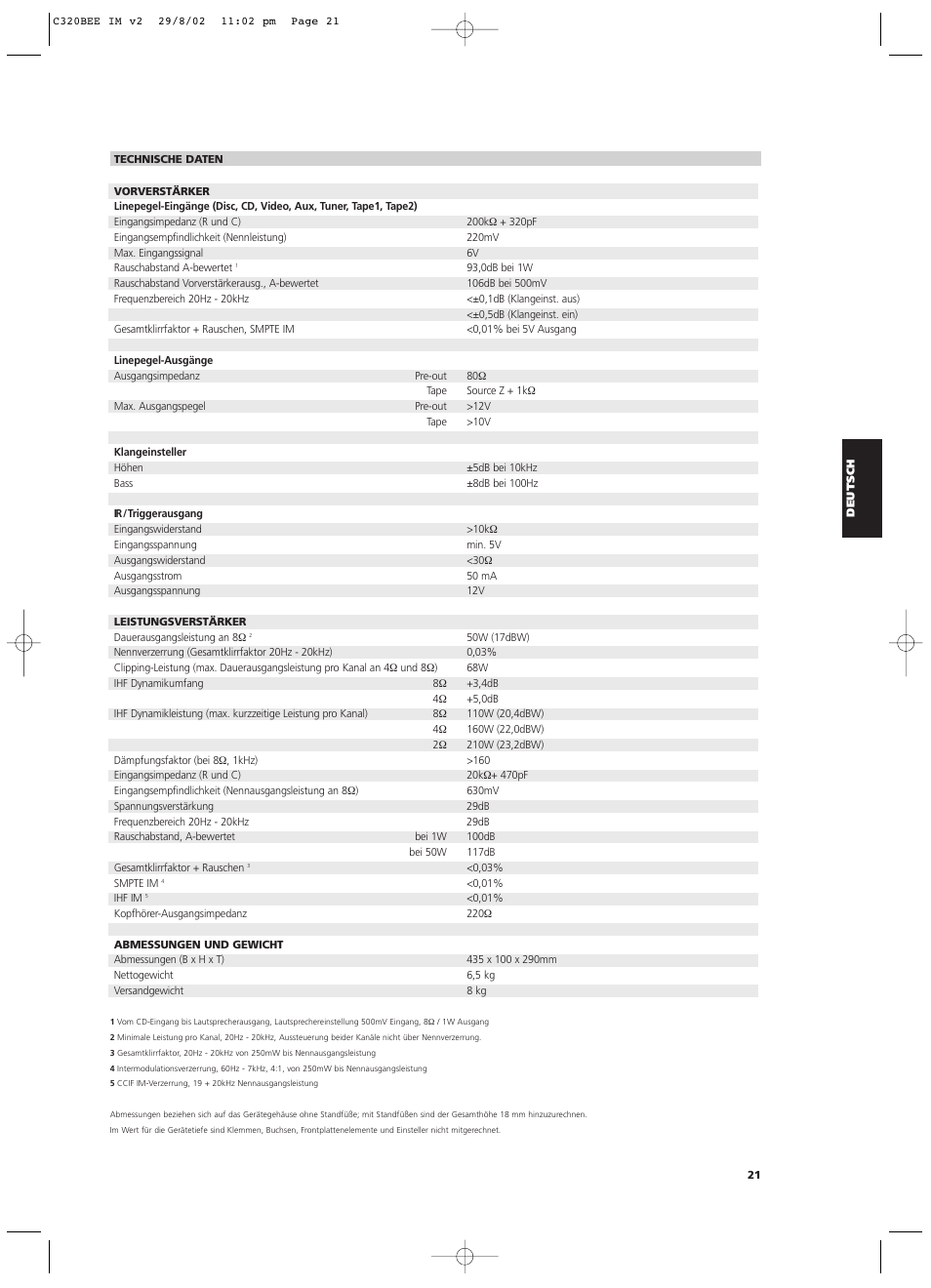 NAD C320BEE User Manual | Page 21 / 46