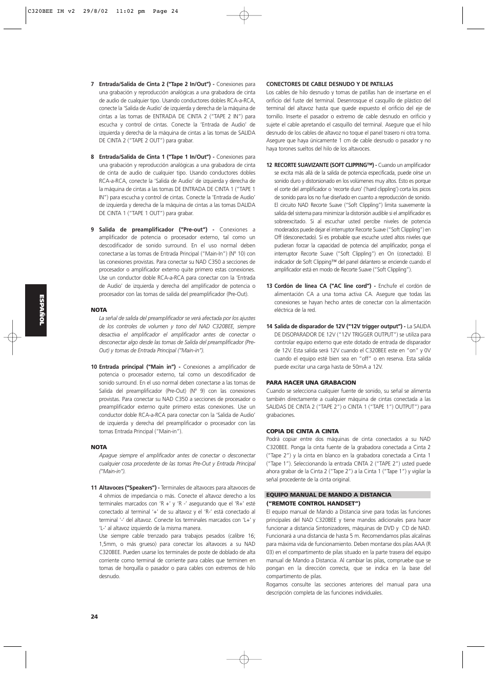 NAD C320BEE User Manual | Page 24 / 46