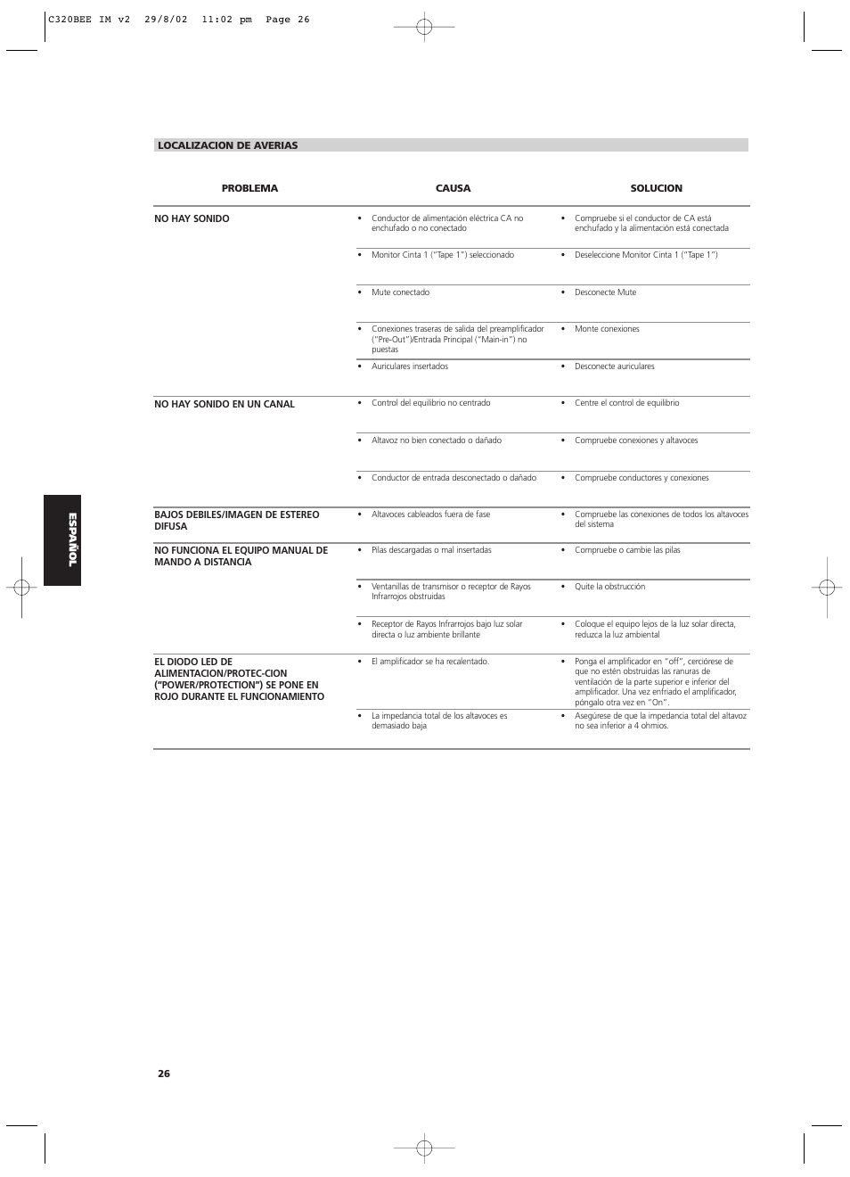 NAD C320BEE User Manual | Page 26 / 46