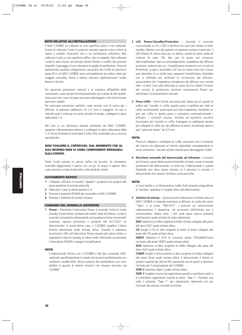 NAD C320BEE User Manual | Page 28 / 46