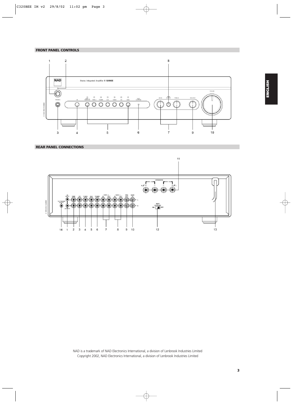 NAD C320BEE User Manual | Page 3 / 46