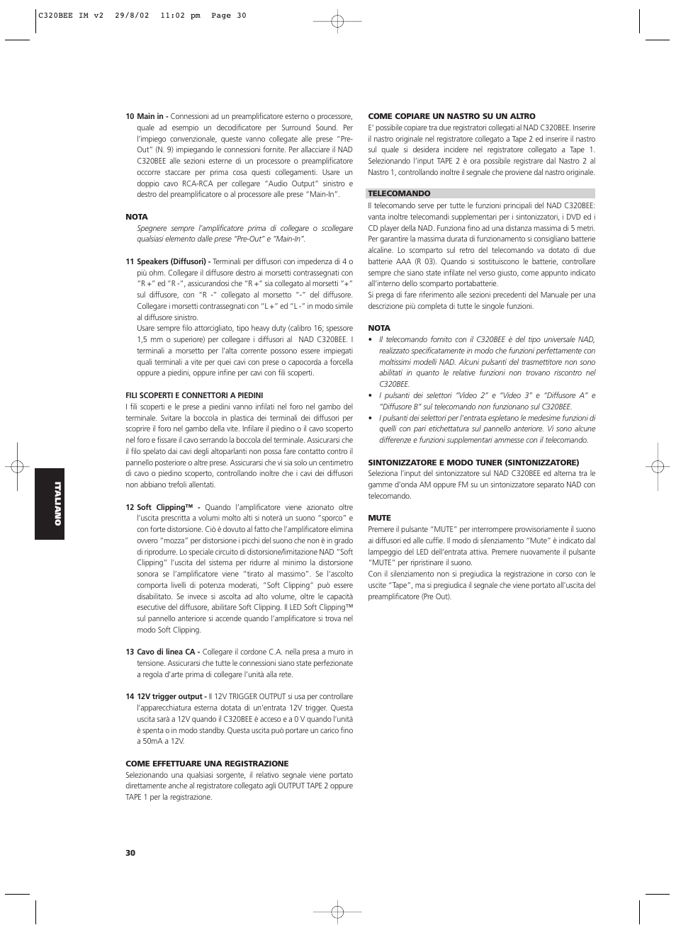 NAD C320BEE User Manual | Page 30 / 46
