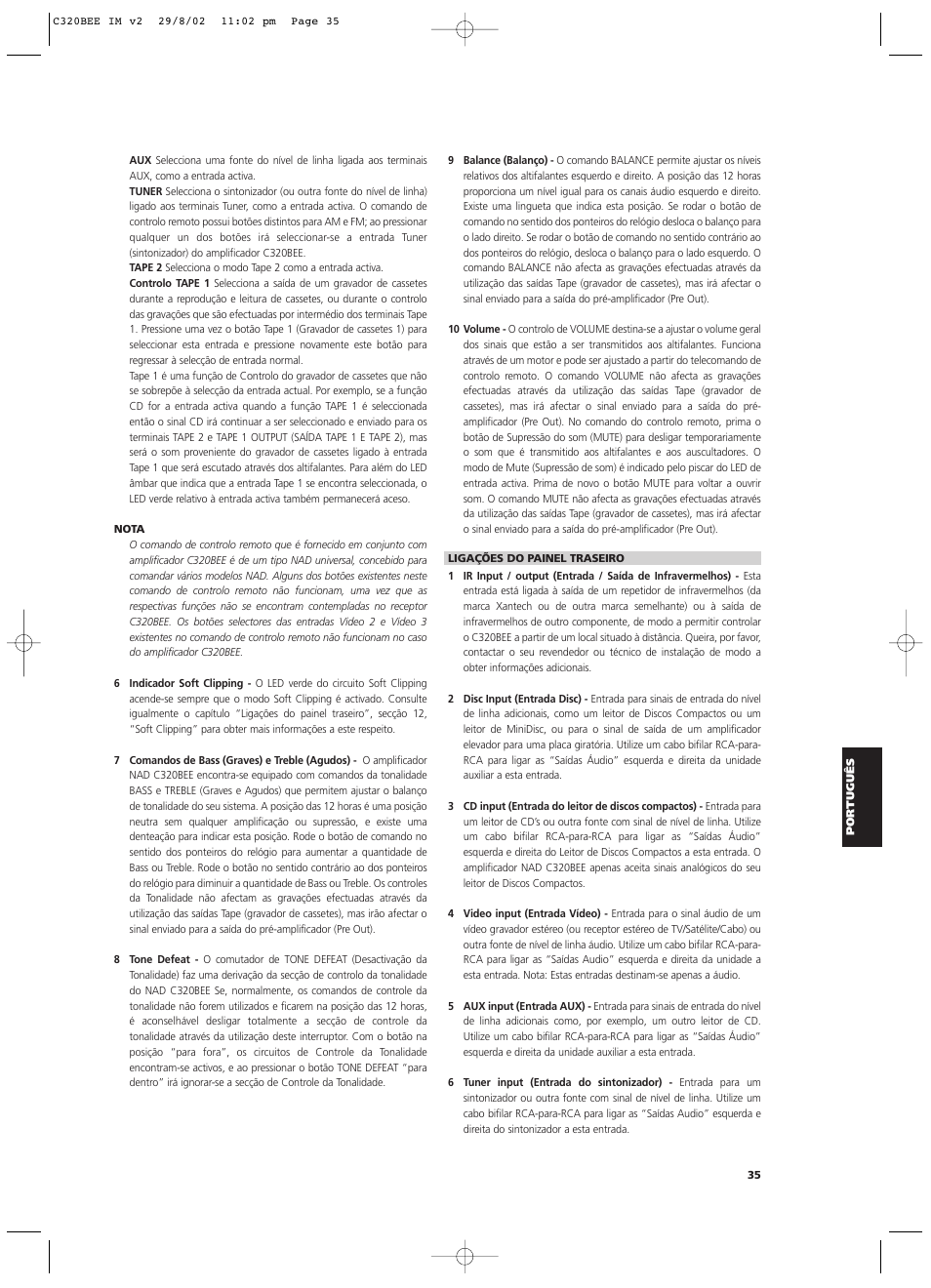 NAD C320BEE User Manual | Page 35 / 46