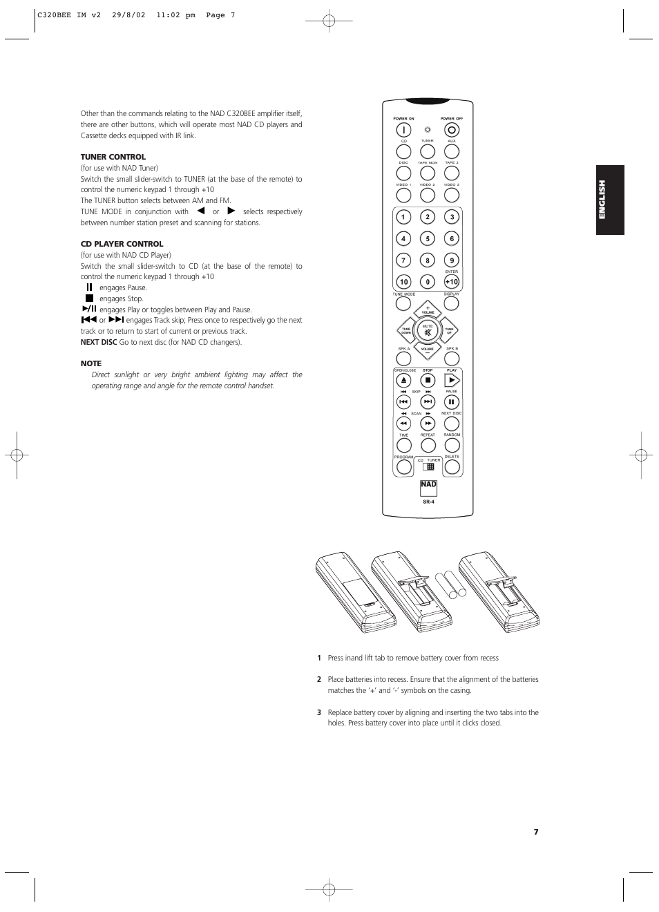 NAD C320BEE User Manual | Page 7 / 46
