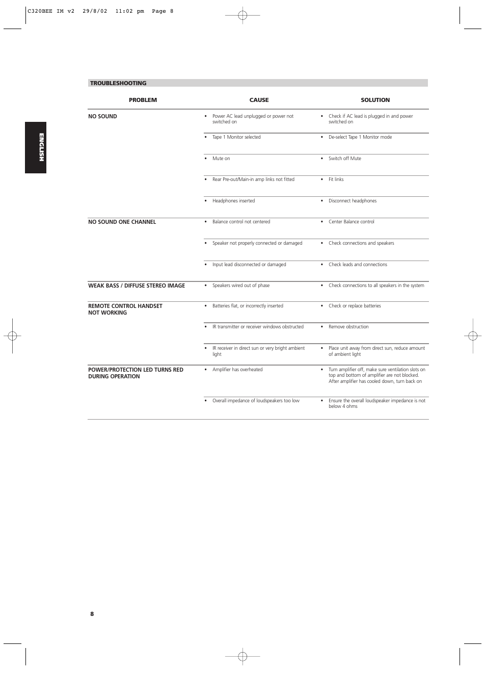 NAD C320BEE User Manual | Page 8 / 46