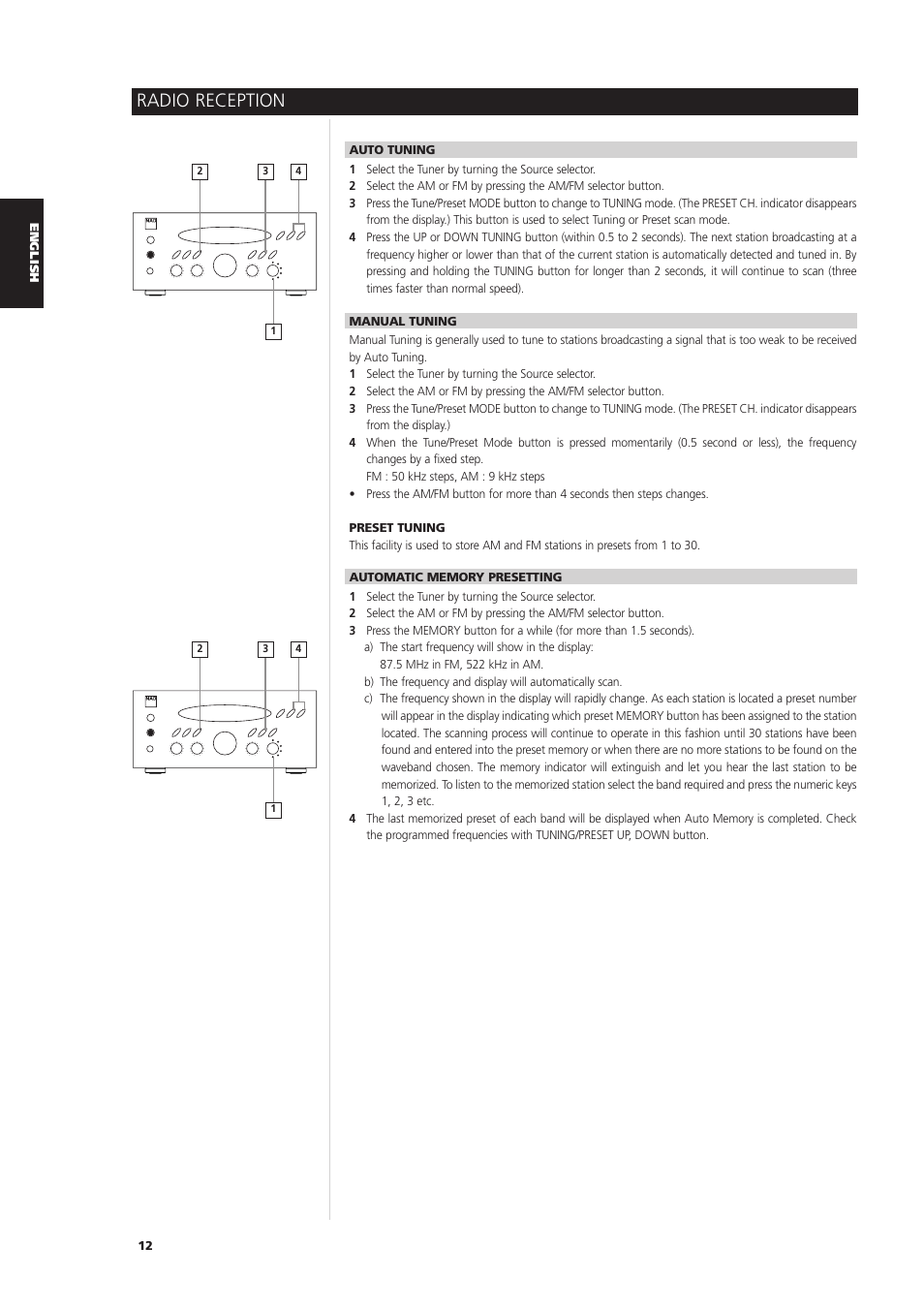 Radio reception | NAD L 76 User Manual | Page 12 / 32