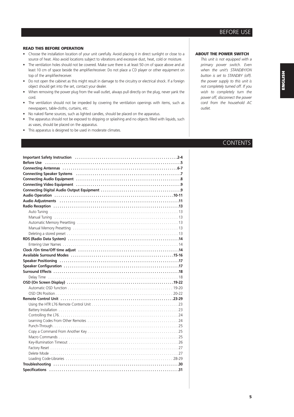 NAD L 76 User Manual | Page 5 / 32