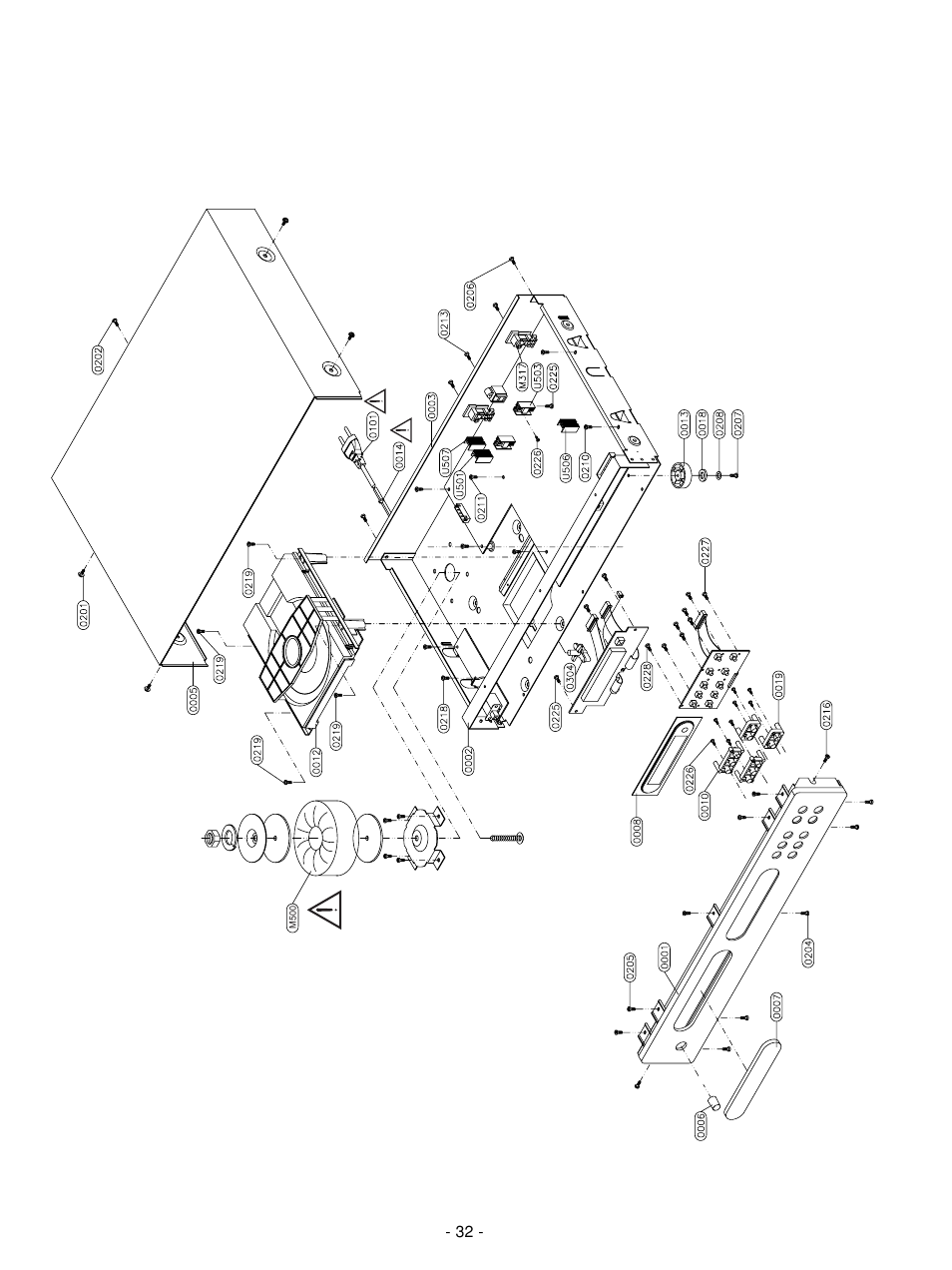 Exploded view | NAD C 542 User Manual | Page 32 / 36