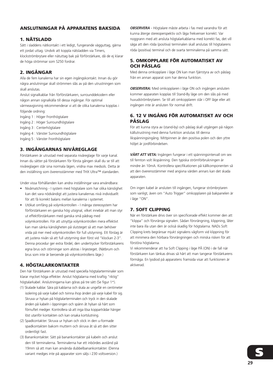 NAD S250 User Manual | Page 29 / 32