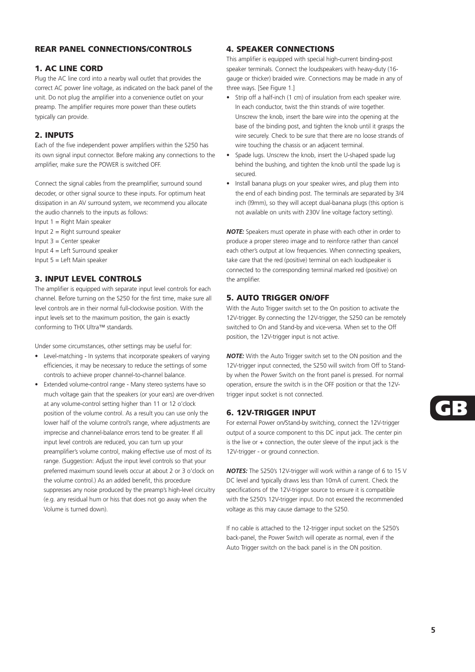 NAD S250 User Manual | Page 5 / 32