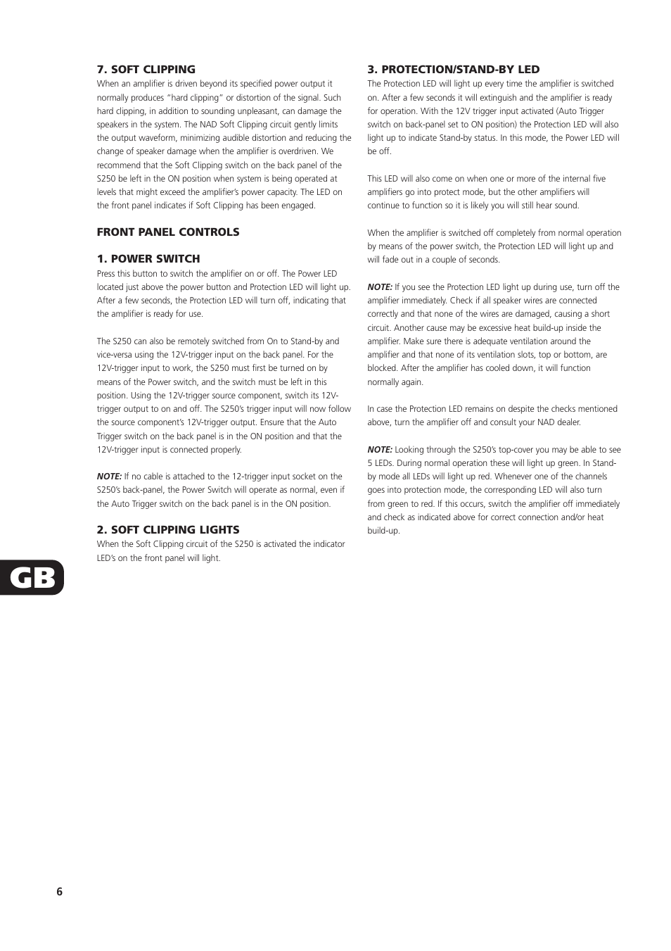 NAD S250 User Manual | Page 6 / 32