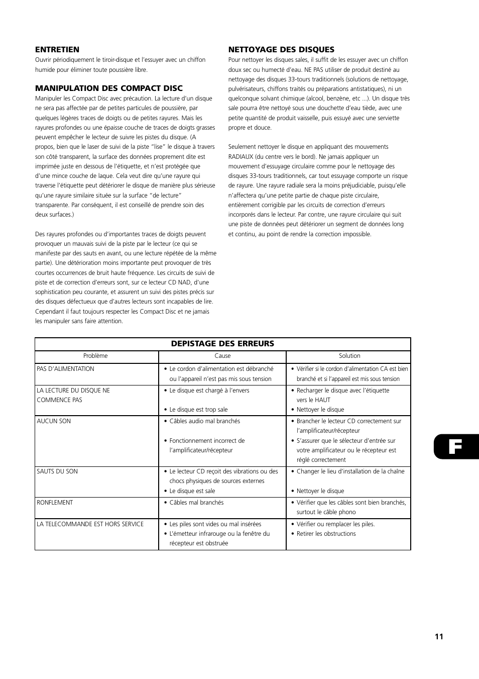 NAD S500 User Manual | Page 11 / 32