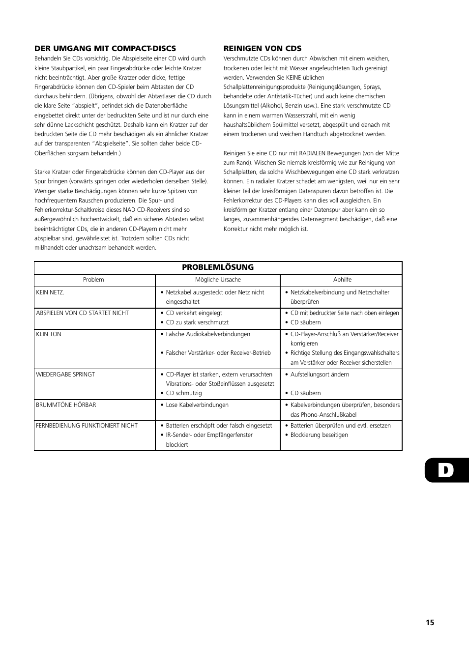 NAD S500 User Manual | Page 15 / 32