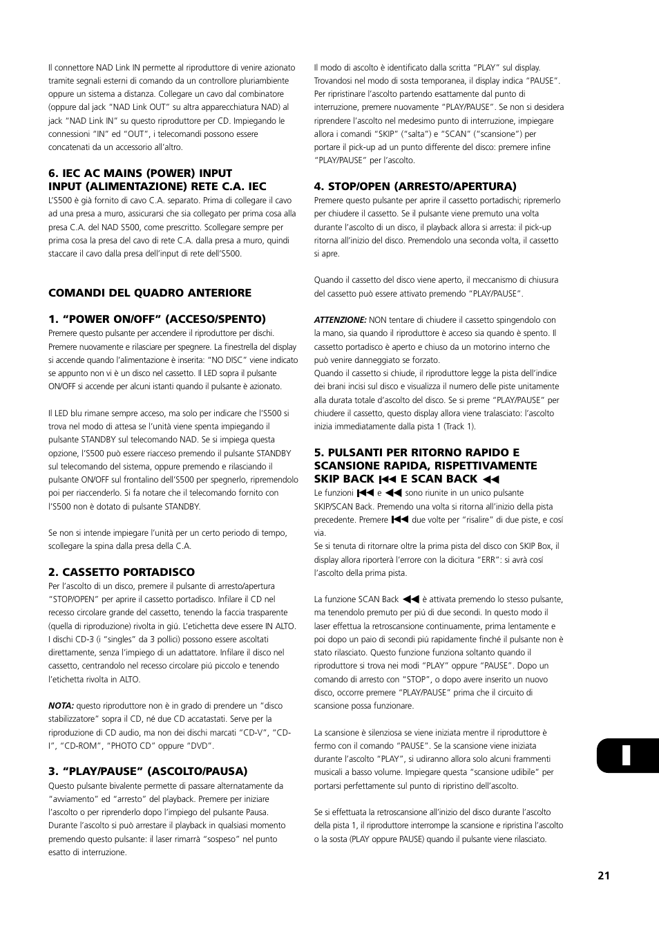 NAD S500 User Manual | Page 21 / 32