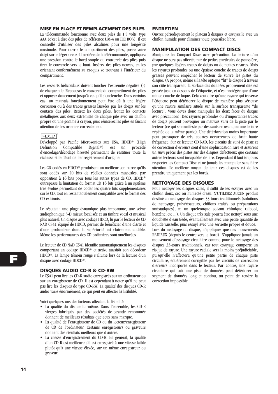 NAD C541 User Manual | Page 14 / 46