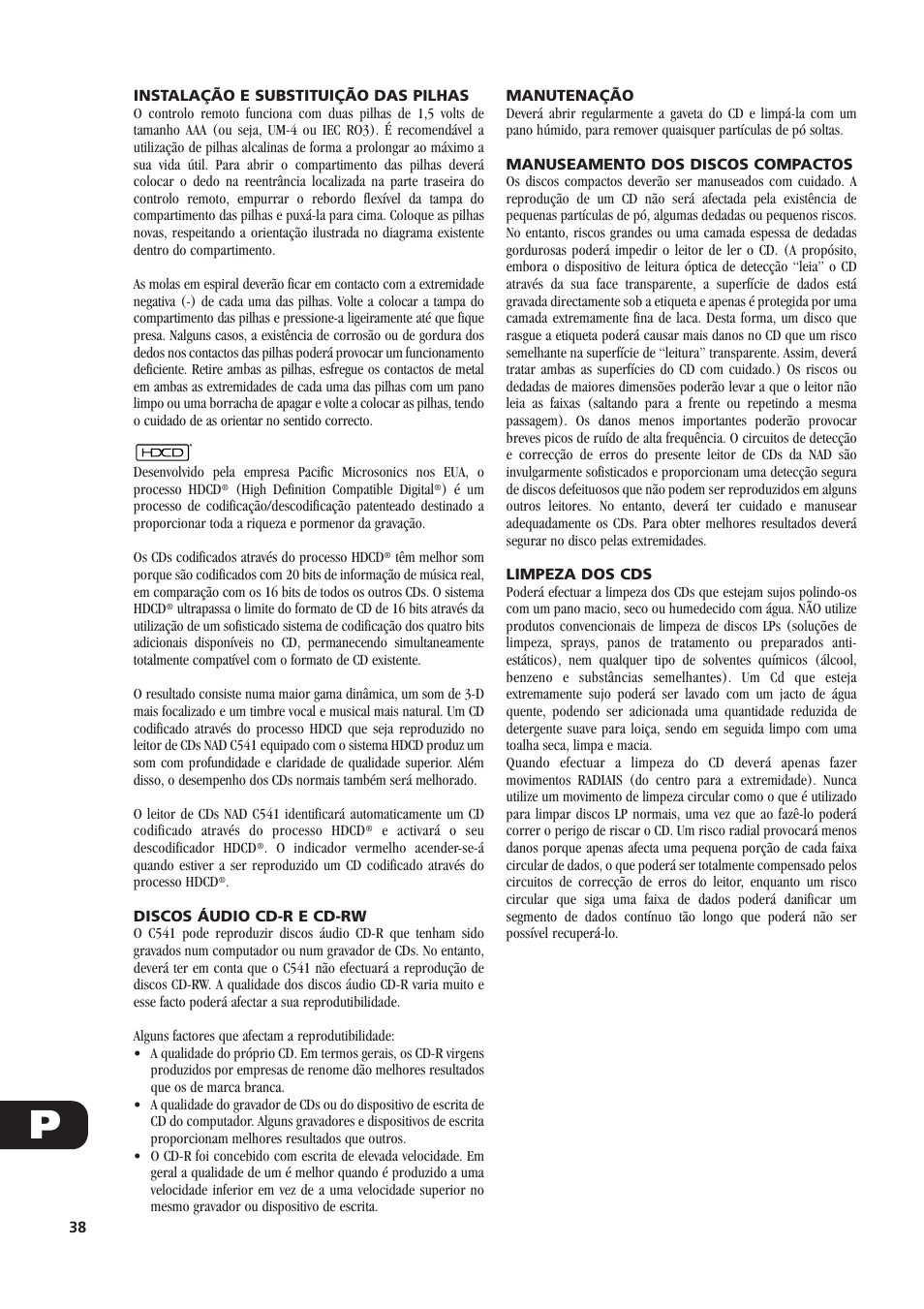 NAD C541 User Manual | Page 38 / 46