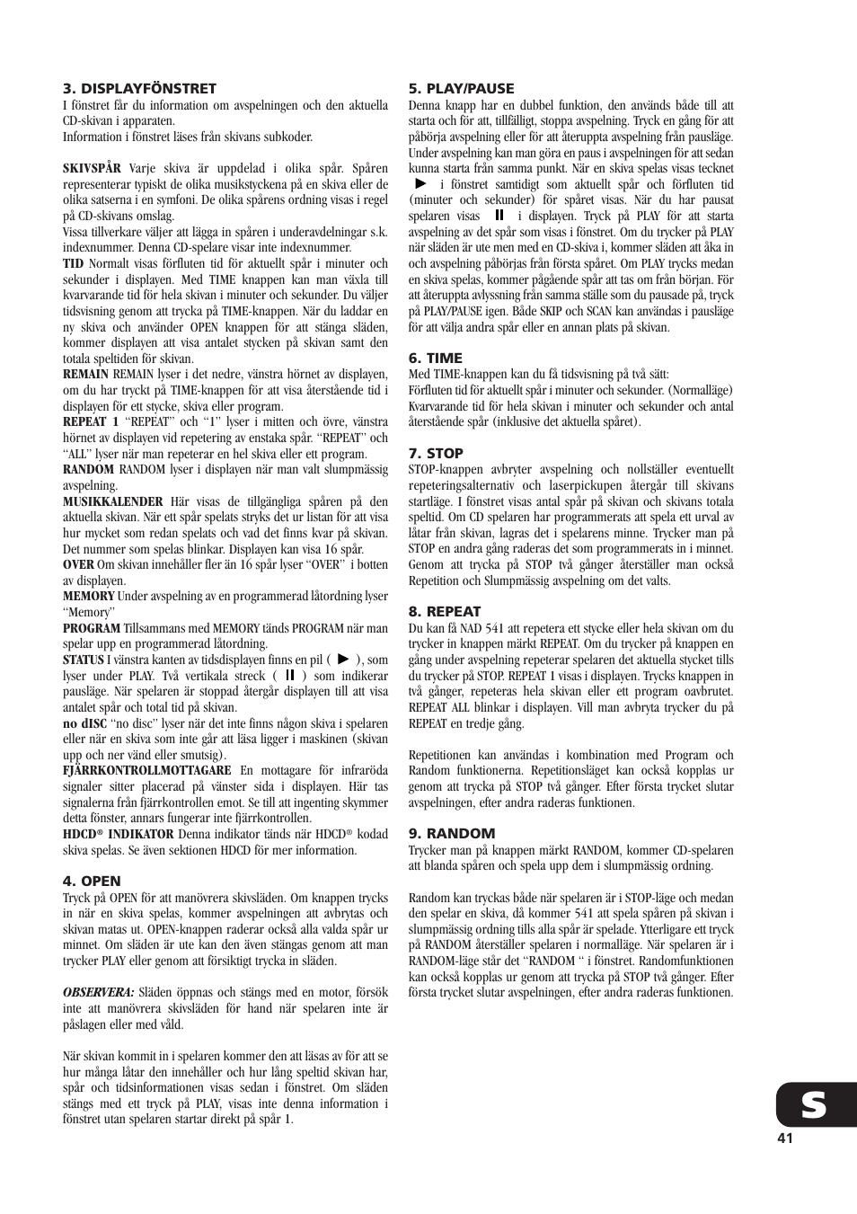 NAD C541 User Manual | Page 41 / 46
