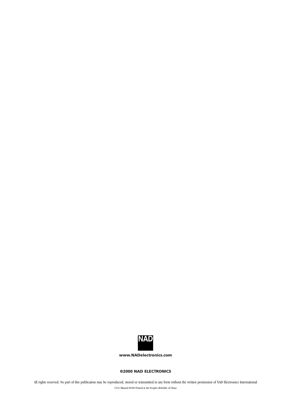 NAD C541 User Manual | Page 46 / 46