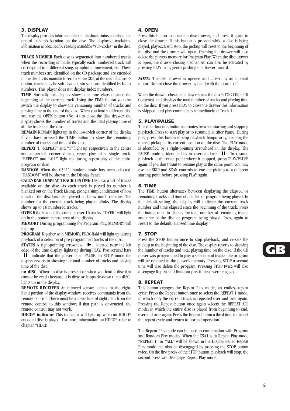 NAD C541 User Manual | Page 5 / 46