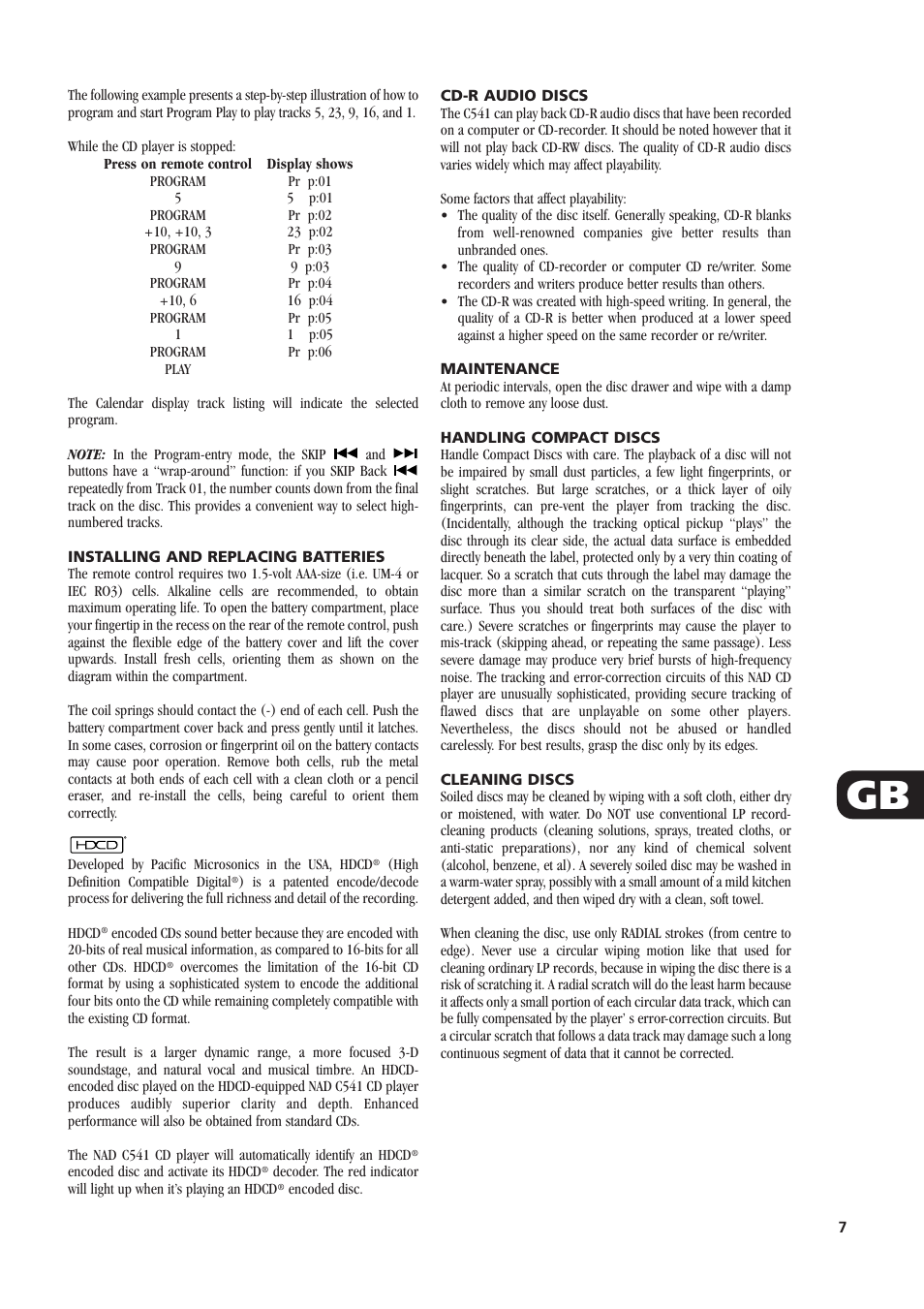 NAD C541 User Manual | Page 7 / 46