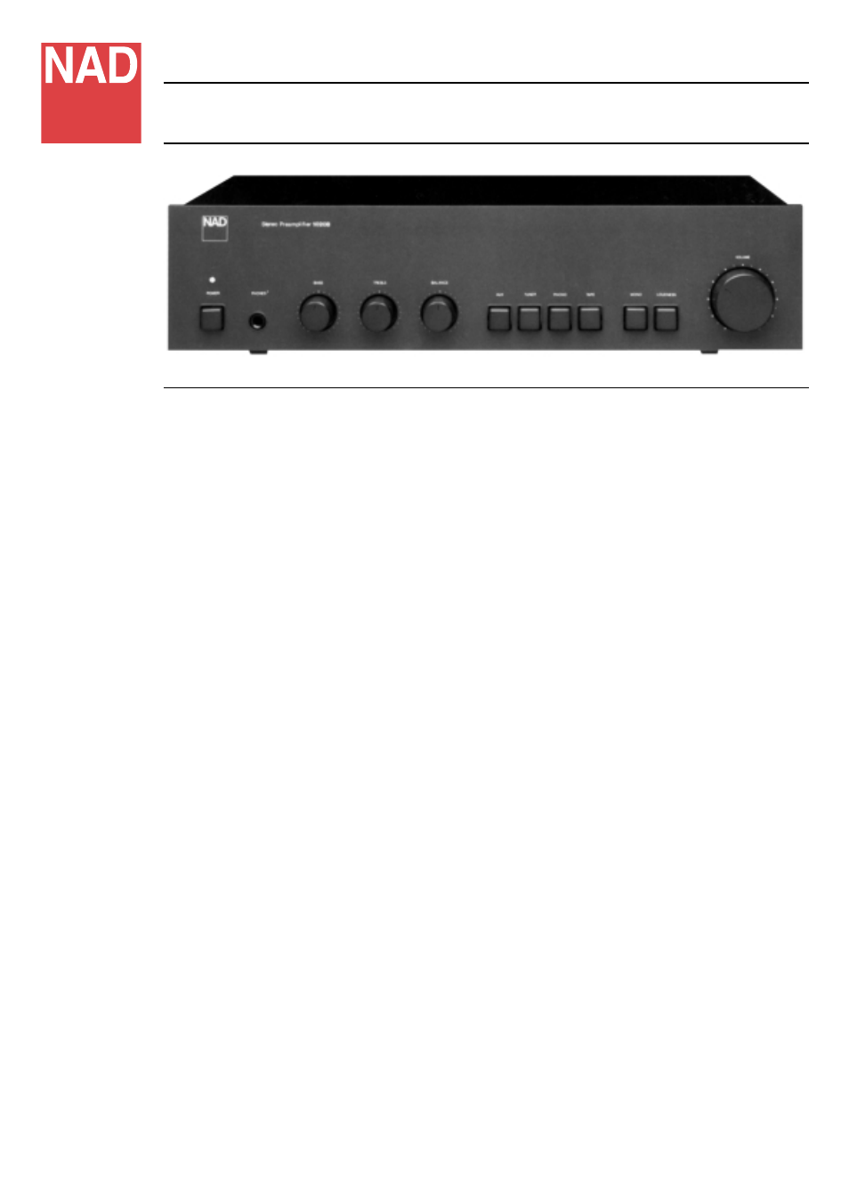 NAD 10 20 B User Manual | 3 pages