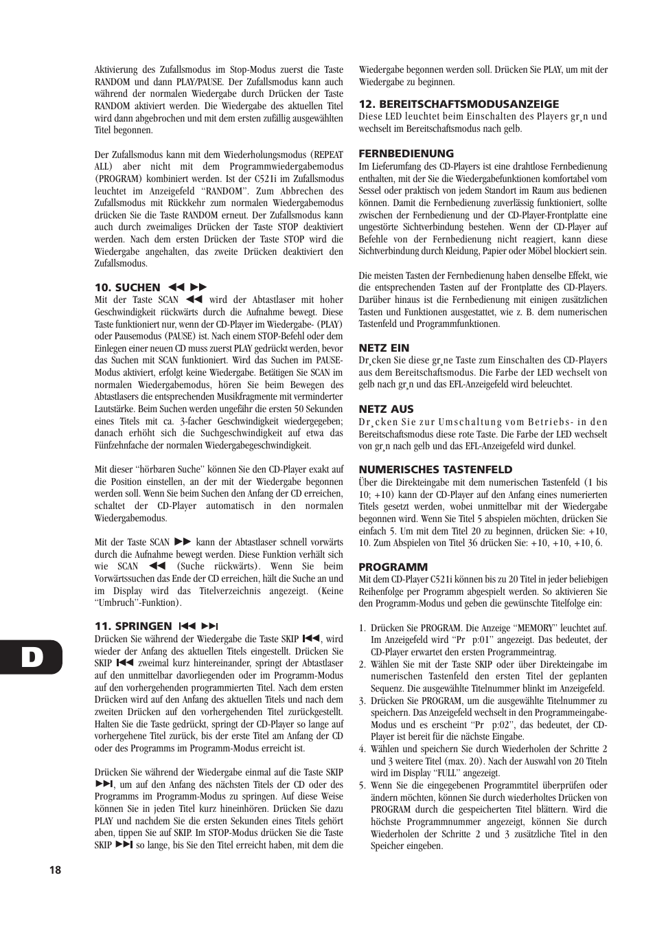 NAD C521i User Manual | Page 18 / 45