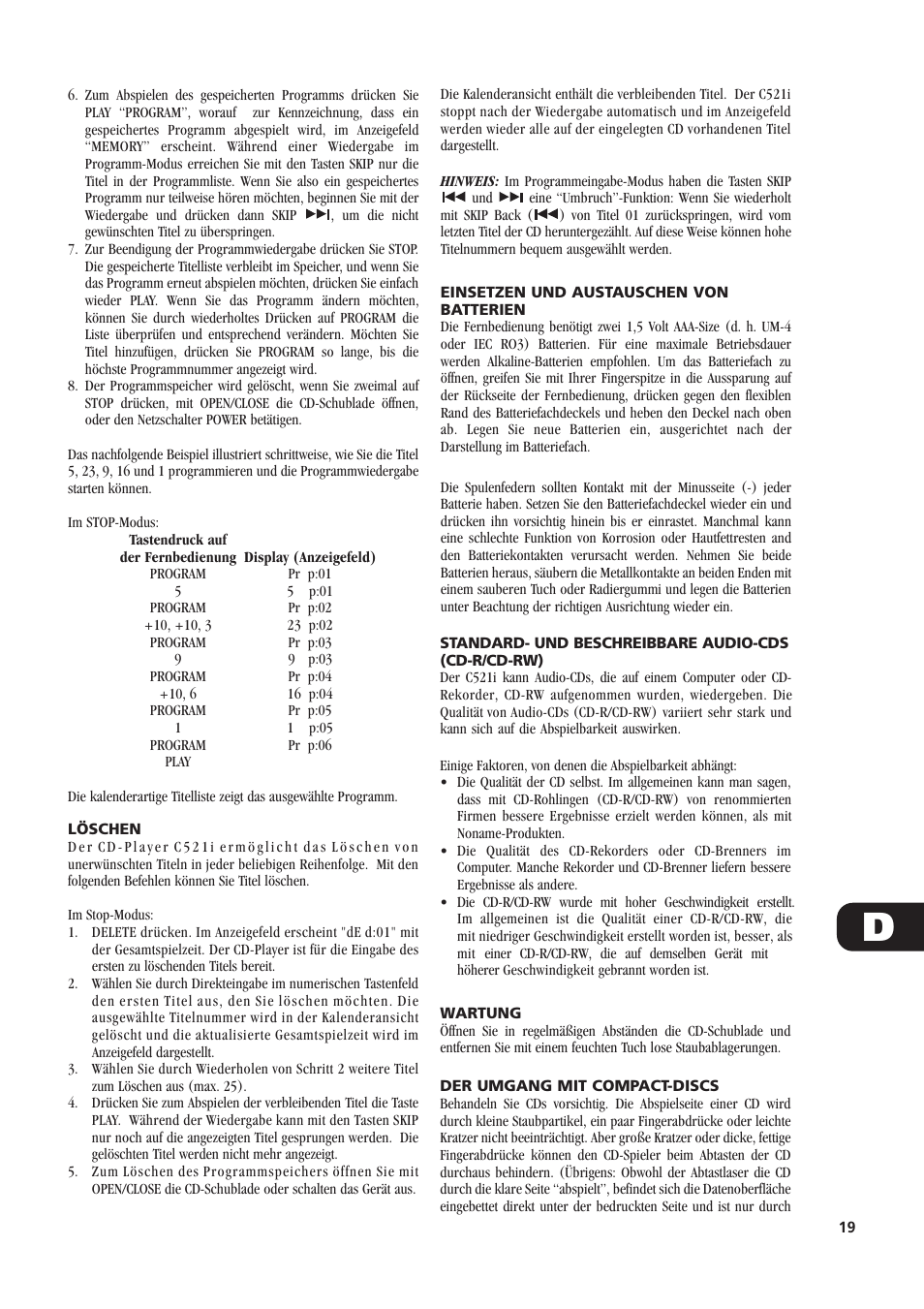 NAD C521i User Manual | Page 19 / 45