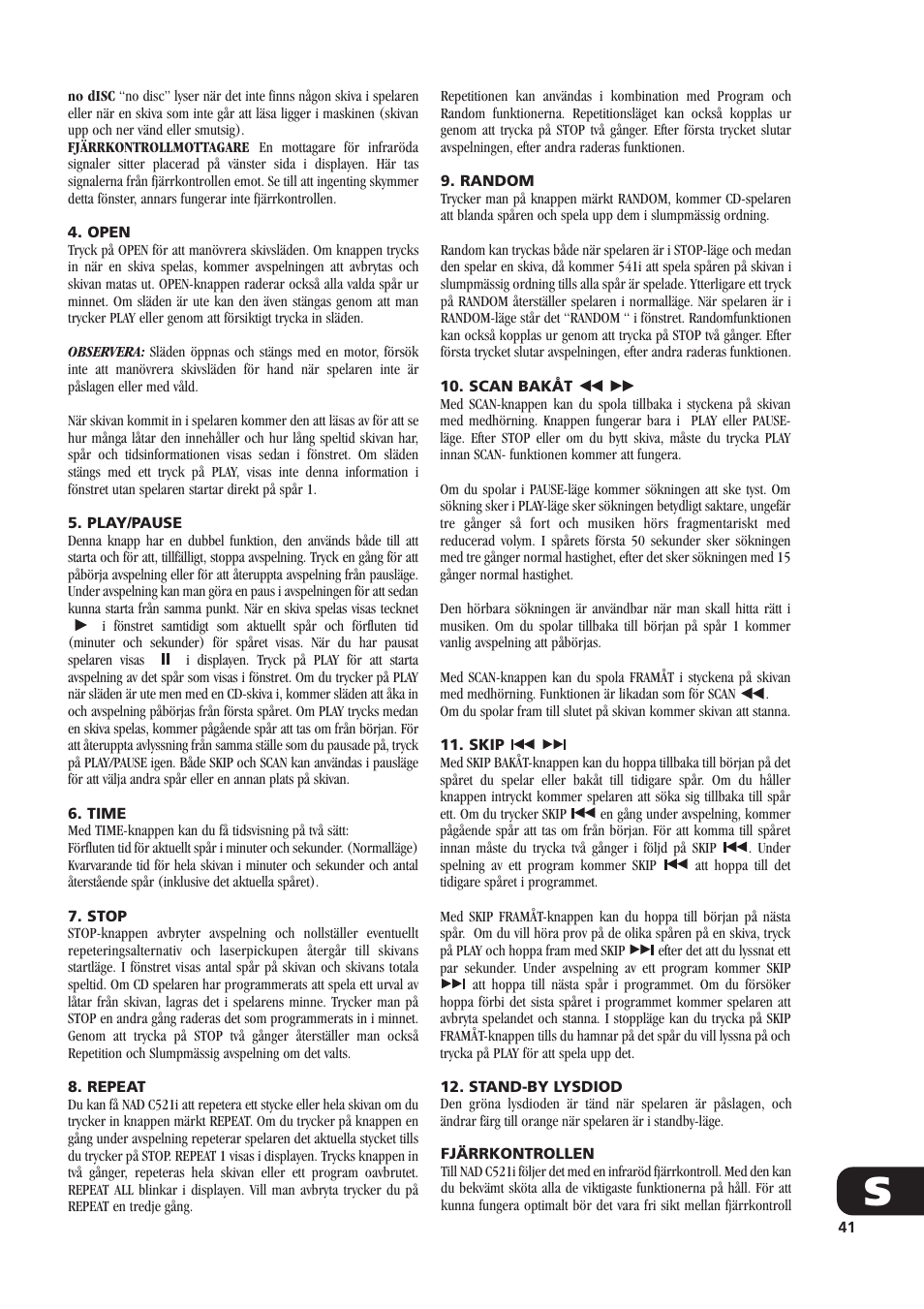 NAD C521i User Manual | Page 41 / 45