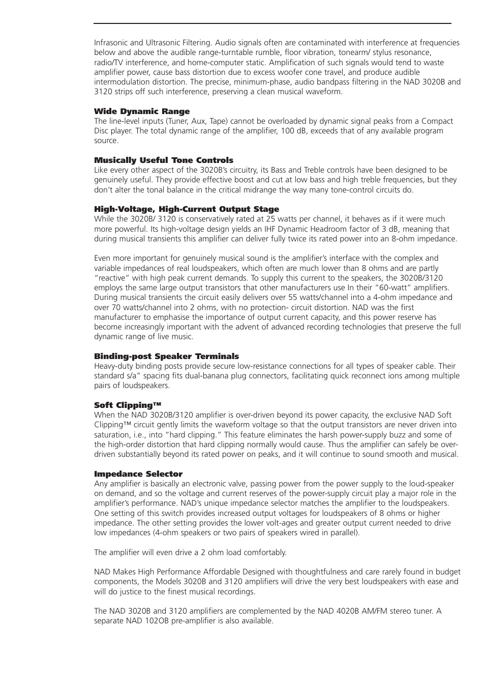 NAD 3120 User Manual | Page 2 / 3