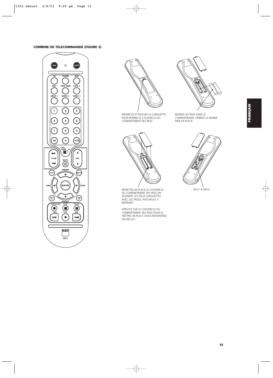 NAD C 352 User Manual | Page 15 / 62