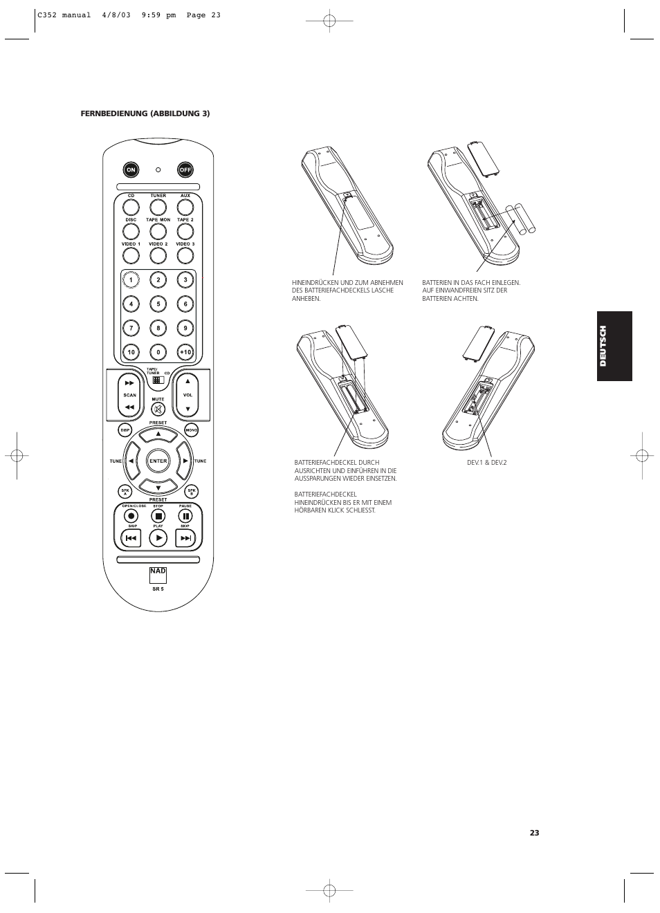 NAD C 352 User Manual | Page 23 / 62